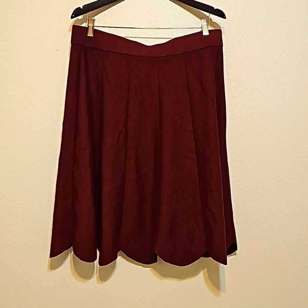 Olivia & Grace Black, Red and  A-Line Ponte Knit  Skirt Xl